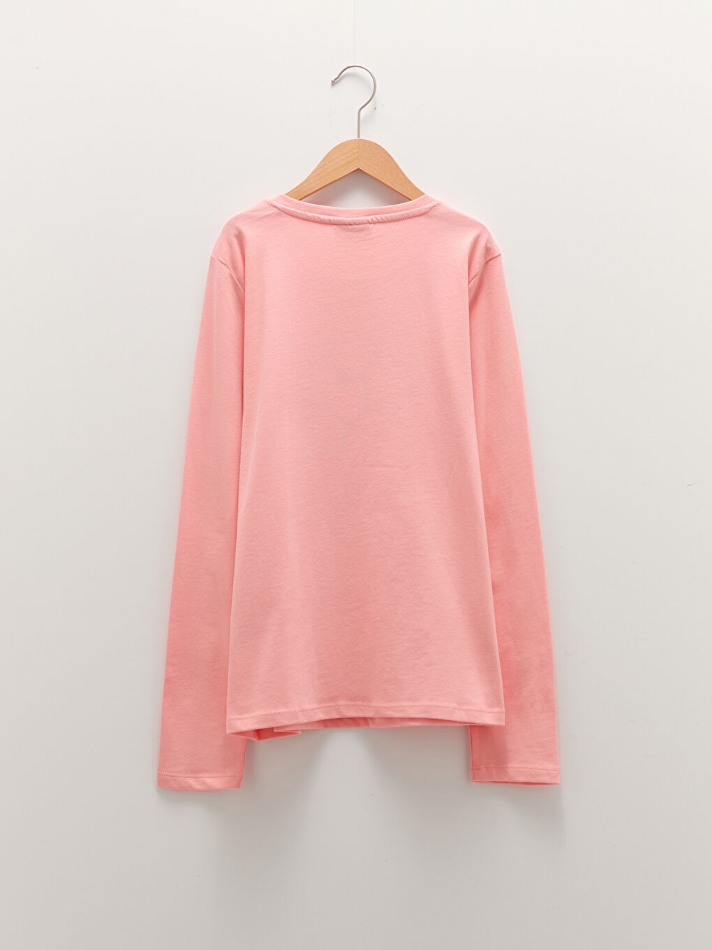 Crew Neck Printed Long Sleeve Girls' T-Shirt-1