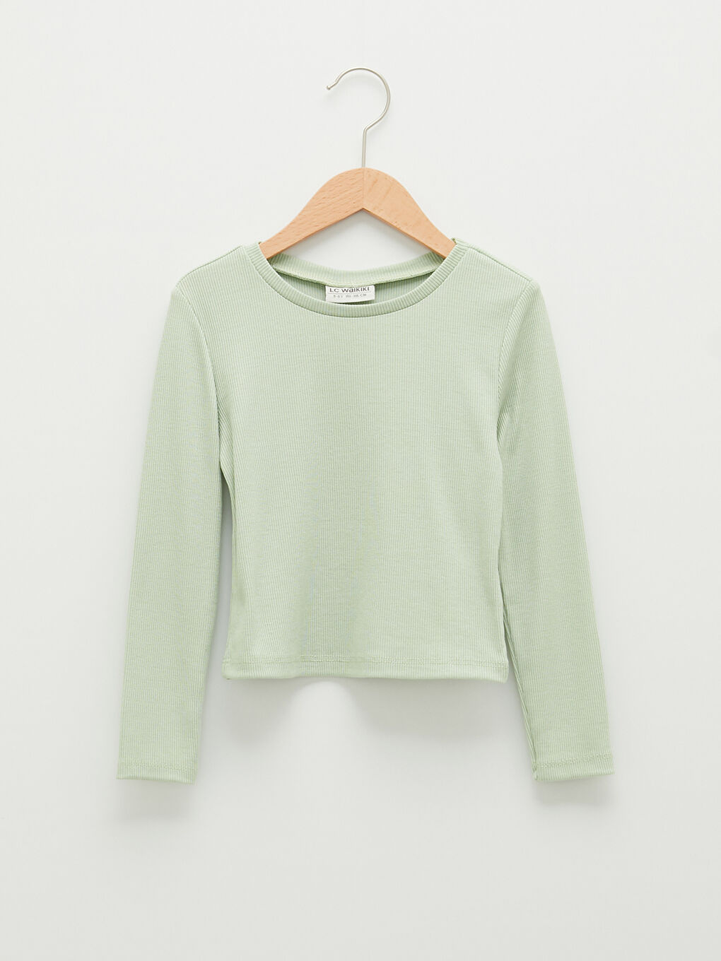 Crew Neck Basic Long Sleeve Girls' T-Shirt