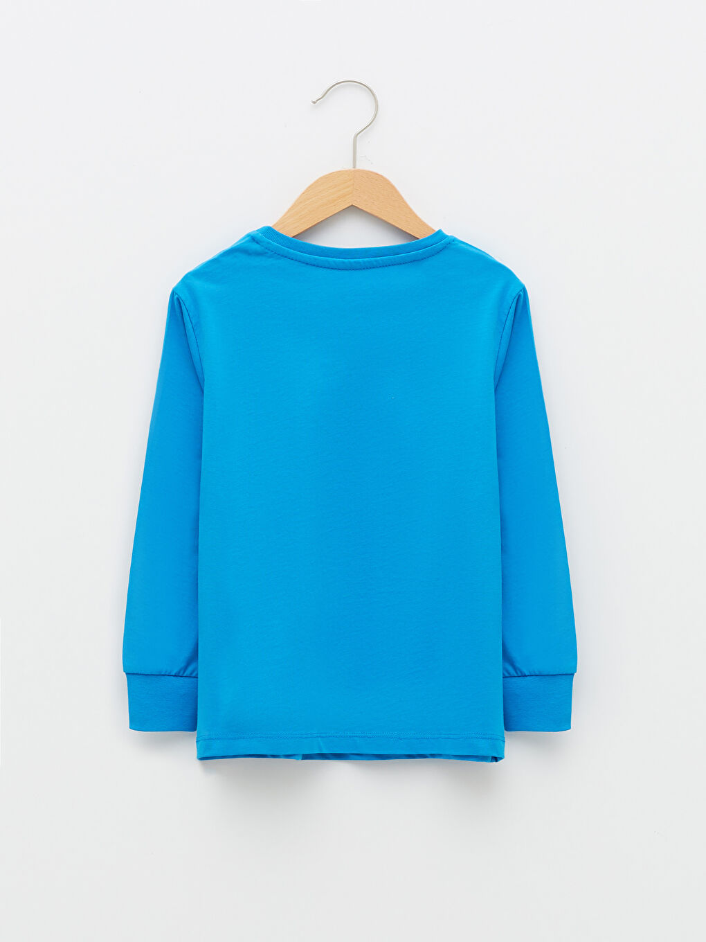 Mavi Bisiklet Yaka Baskılı Uzun Kollu Erkek Çocuk Pijama Takımı-2