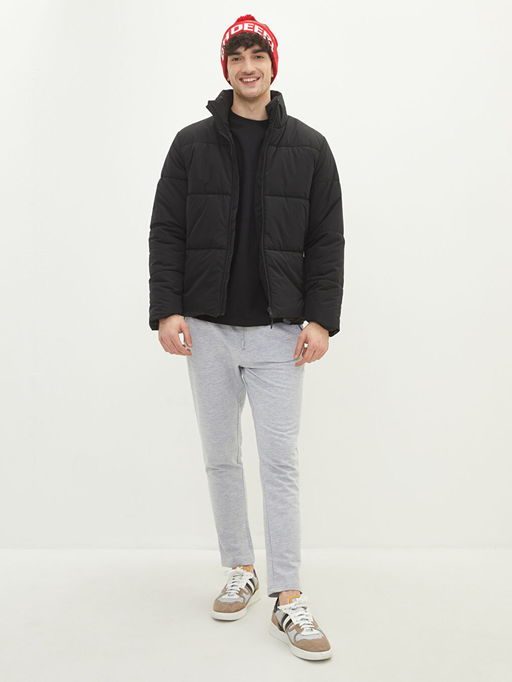 LCW ACCESSORIES Weihnachtliche Mütze mit Hirschmotiv und Bommel für Herren -W19055Z8-M0T
