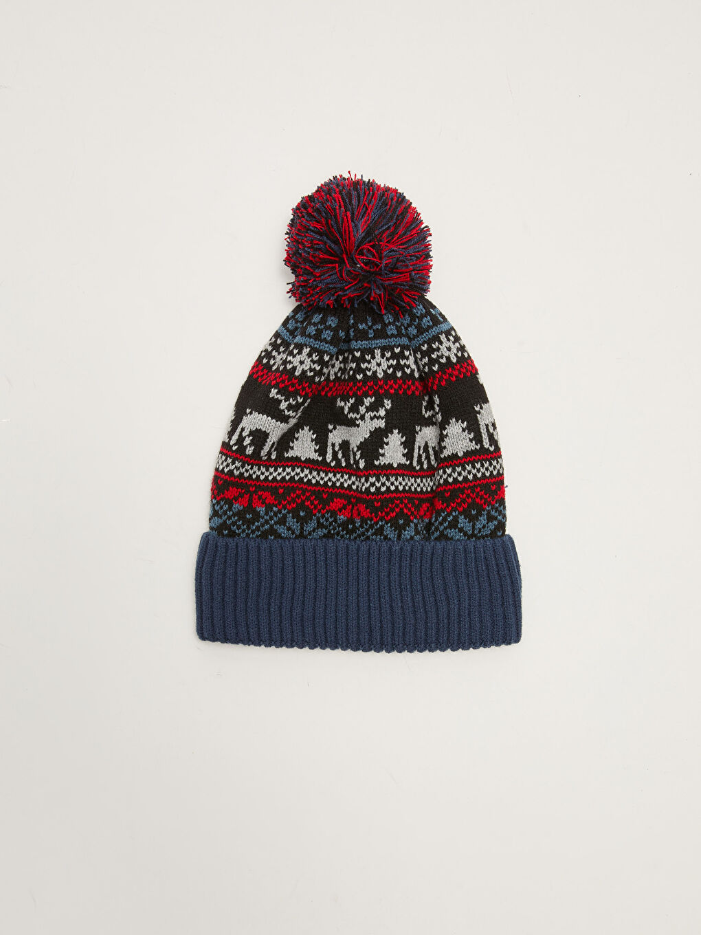 Karışık Yılbaşı Temalı Erkek Triko Bere-1