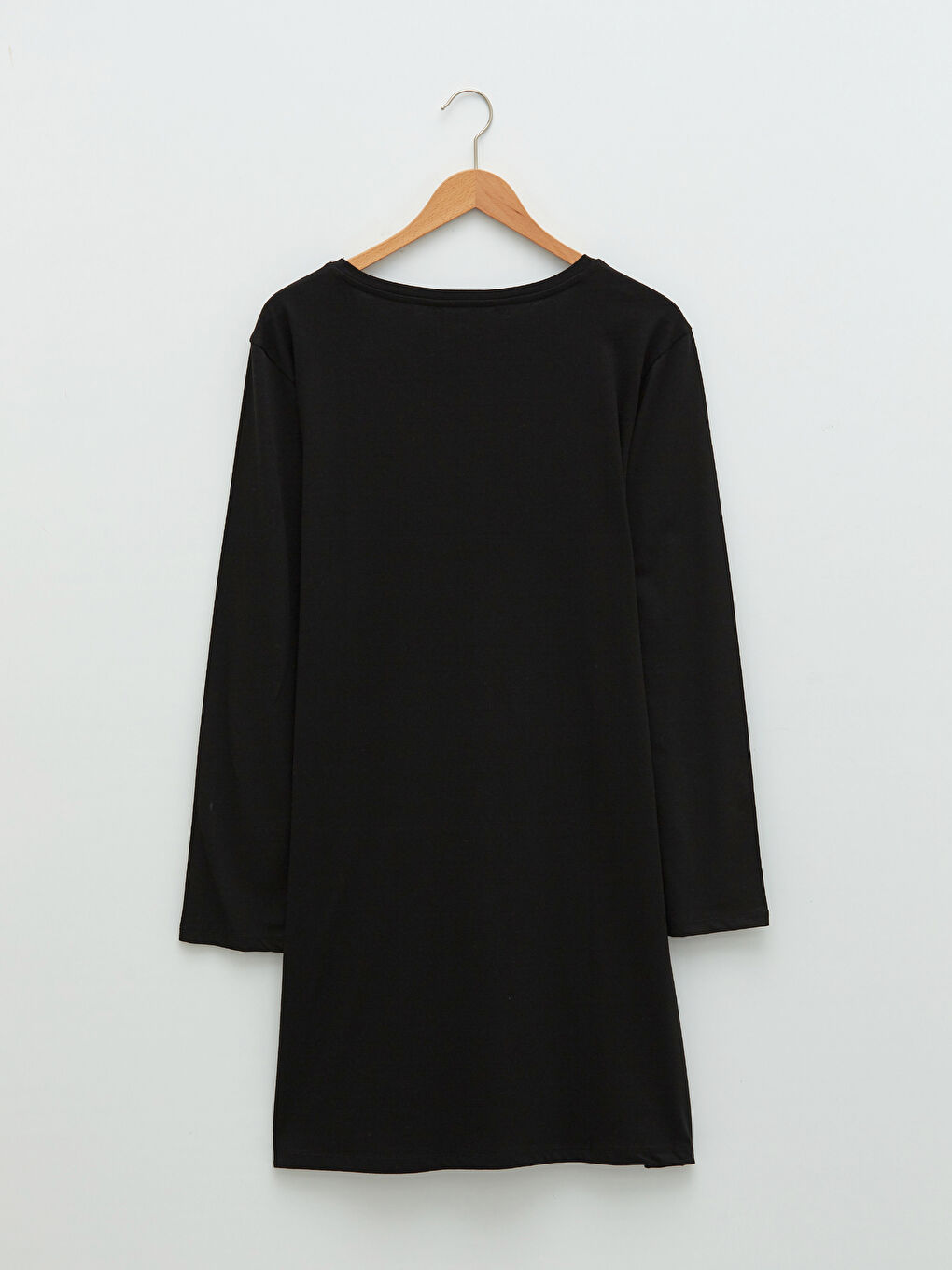 LCW DREAM Crew Neck Printed Long Sleeve Cotton Nightgown -W19109Z8-CVL