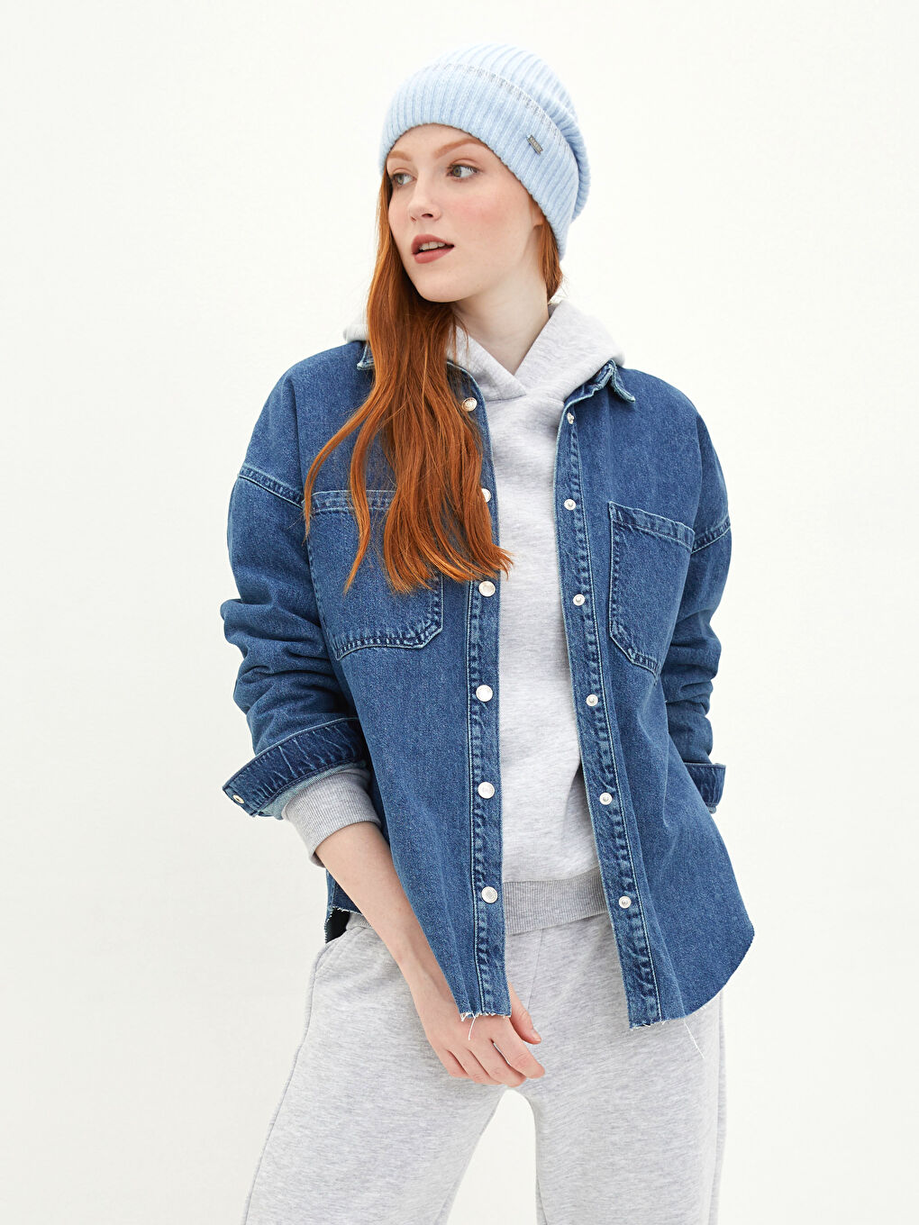 Tag Detailed Women's Tricot Beanie-1