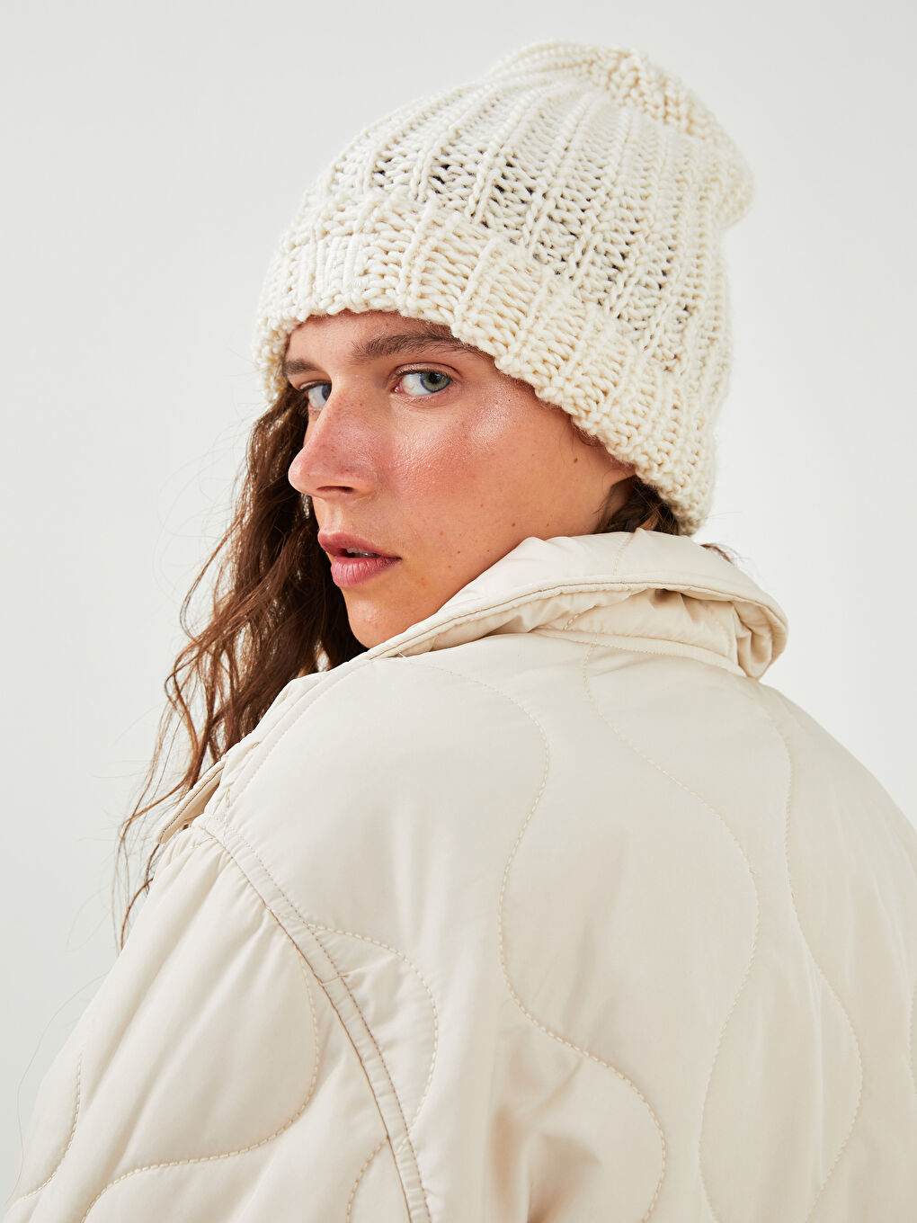 Buchstaben Bestickte Damen Strickmütze Baskenmütze
