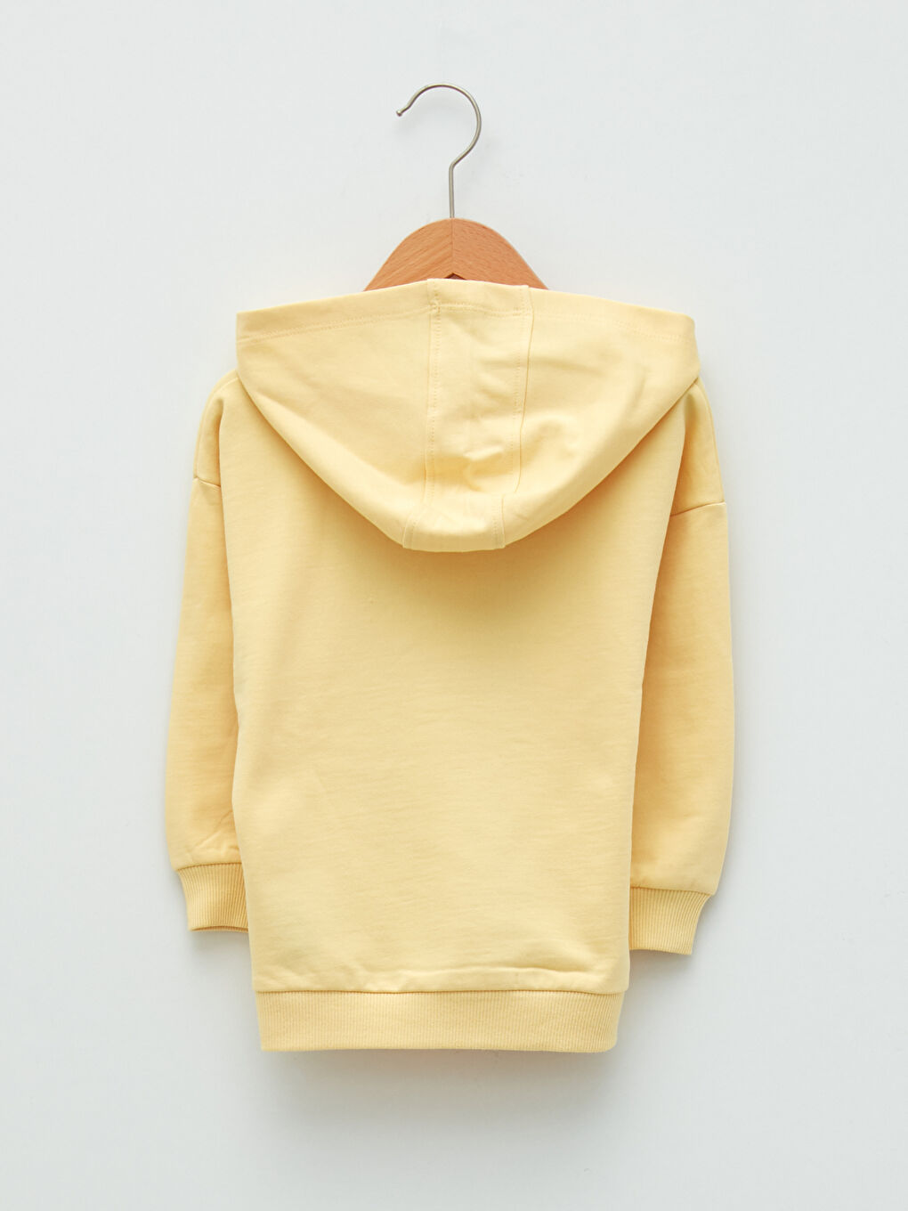 Sarı Kapüşonlu Uzun Kollu Baskılı Pamuklu Erkek Bebek Sweatshirt ve Pantolon 2'li Takım-3