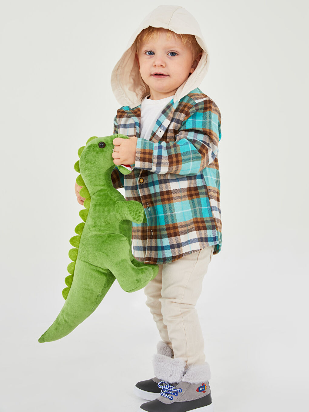 طقم 3 قطع قميص بياقة دائرية كم طويل تيشيرت وبنطلون للأولاد الرضع-1