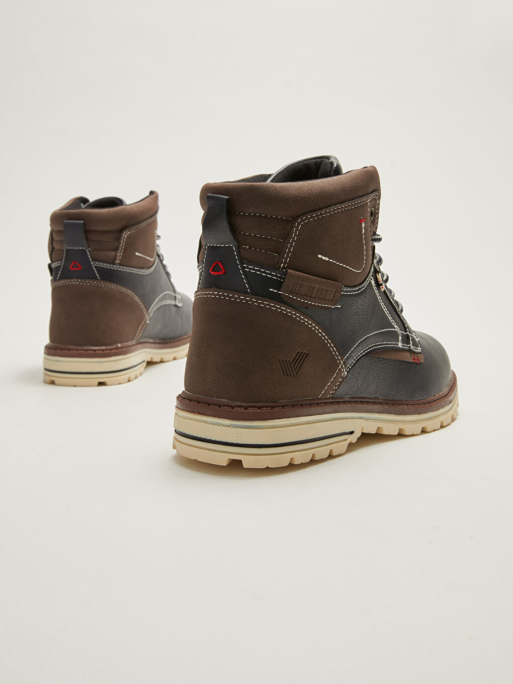 بوط رجال جلد صناعي برباط-4