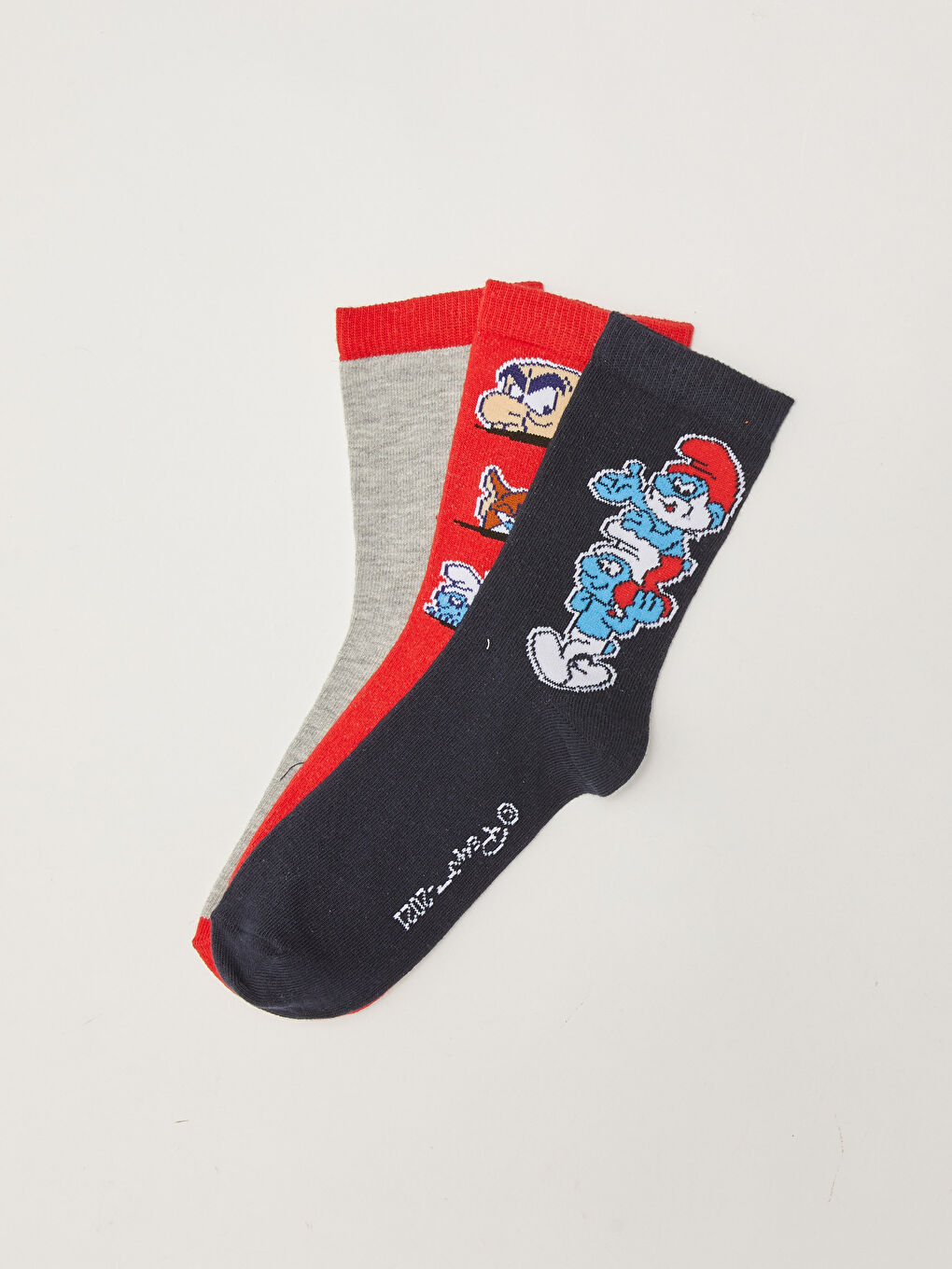 Smurfs Patterned Boys' Socks 3 Pack