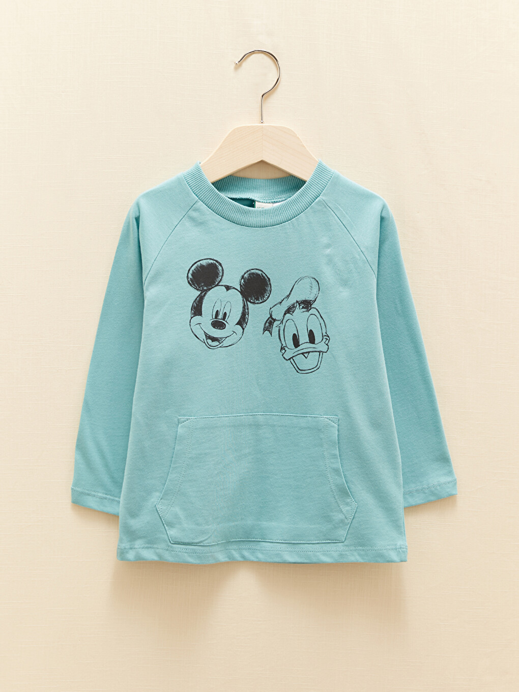 T-shirt Bébé Garçon Imprimé Mickey Mouse Et Donald Duck À Manches Longues Col Rond