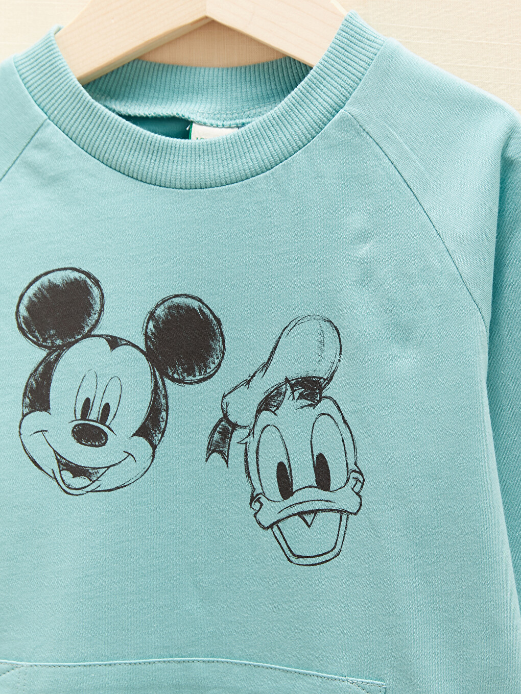 T-shirt Bébé Garçon Imprimé Mickey Mouse Et Donald Duck À Manches Longues Col Rond-1