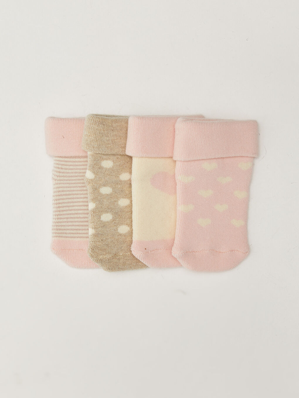Patterned Baby Girl Thick Socks 4 Pack