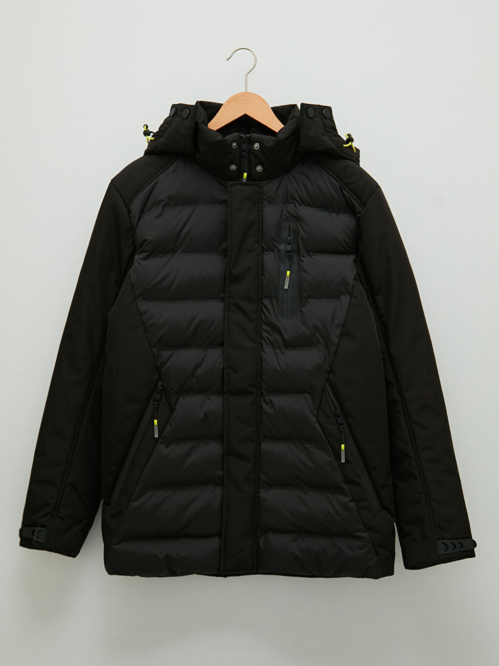 Standard Fit Hooded Men's Coat-6