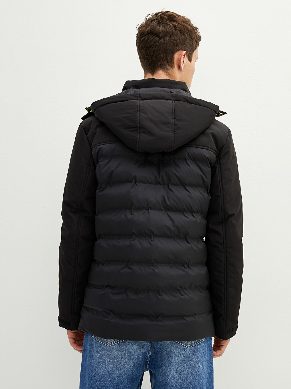 Standard Fit Hooded Men's Coat-4