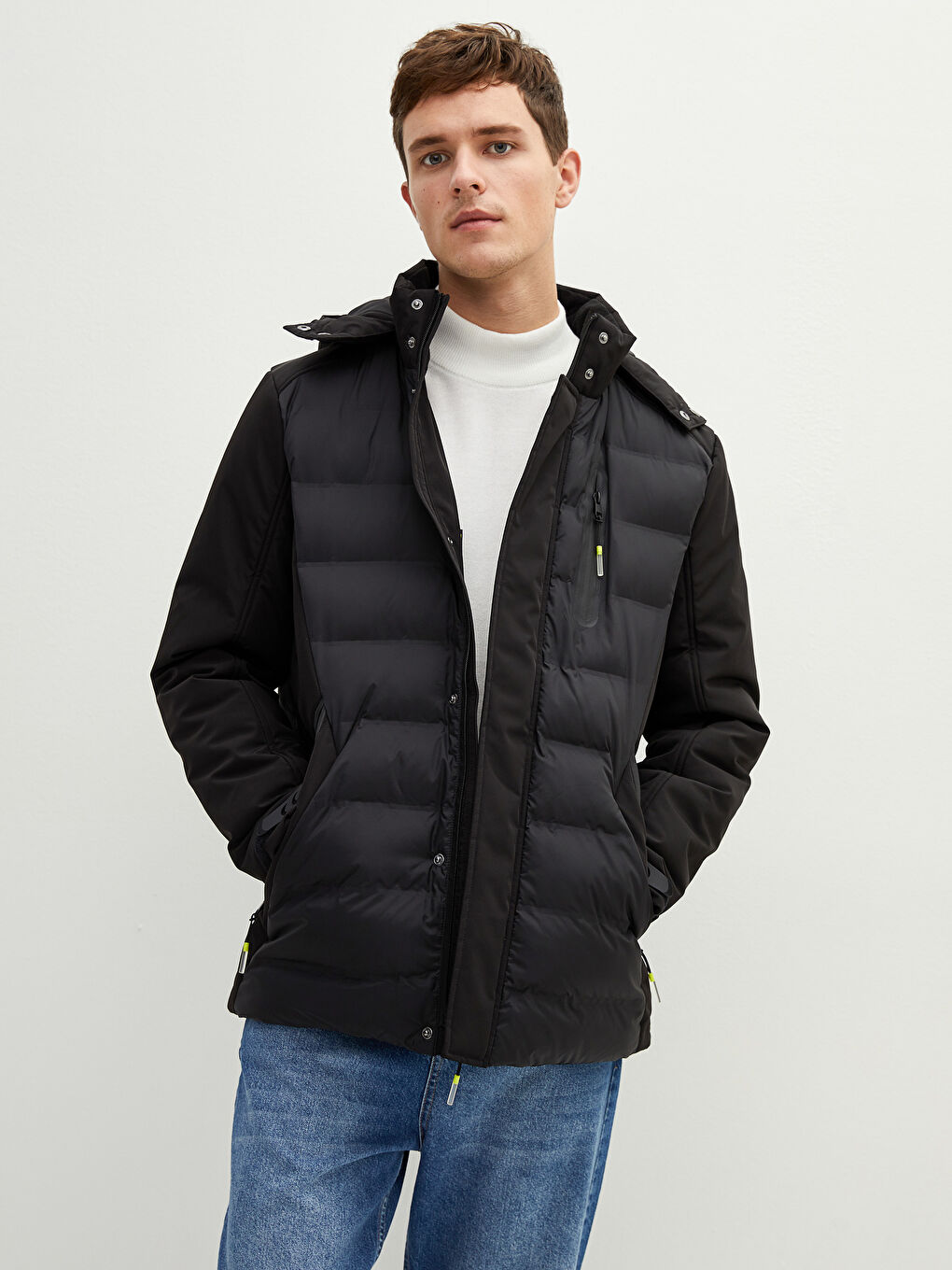 Standard Fit Hooded Men's Coat