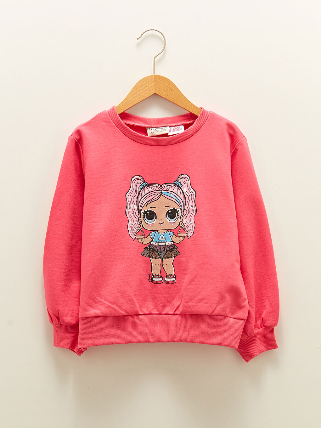 Свитшот для девочек с длинным рукавом и круглым вырезом LOL Surprise OMG с лицензией