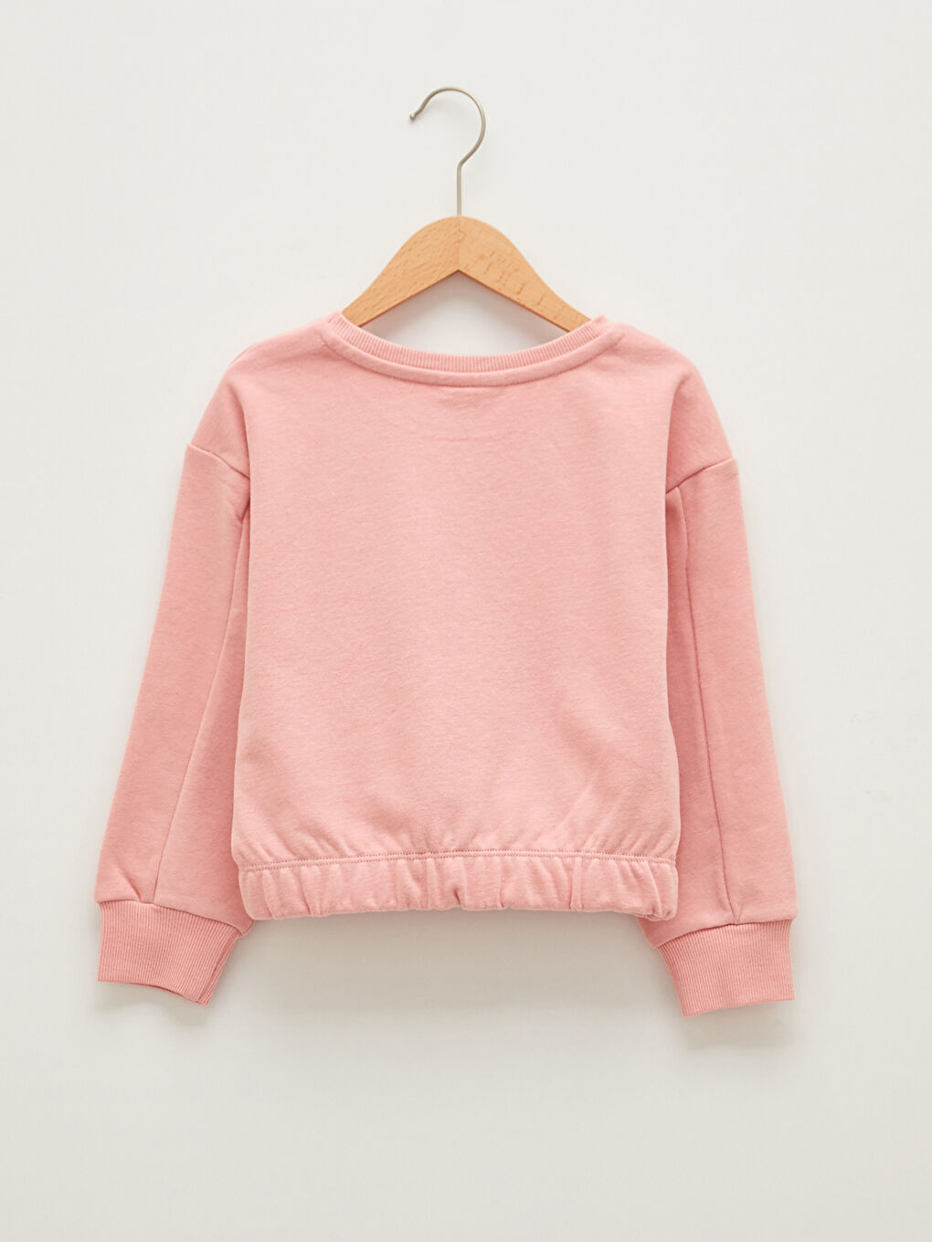 Crew Neck Printed Long Sleeve Girls' Sweatshirt-1