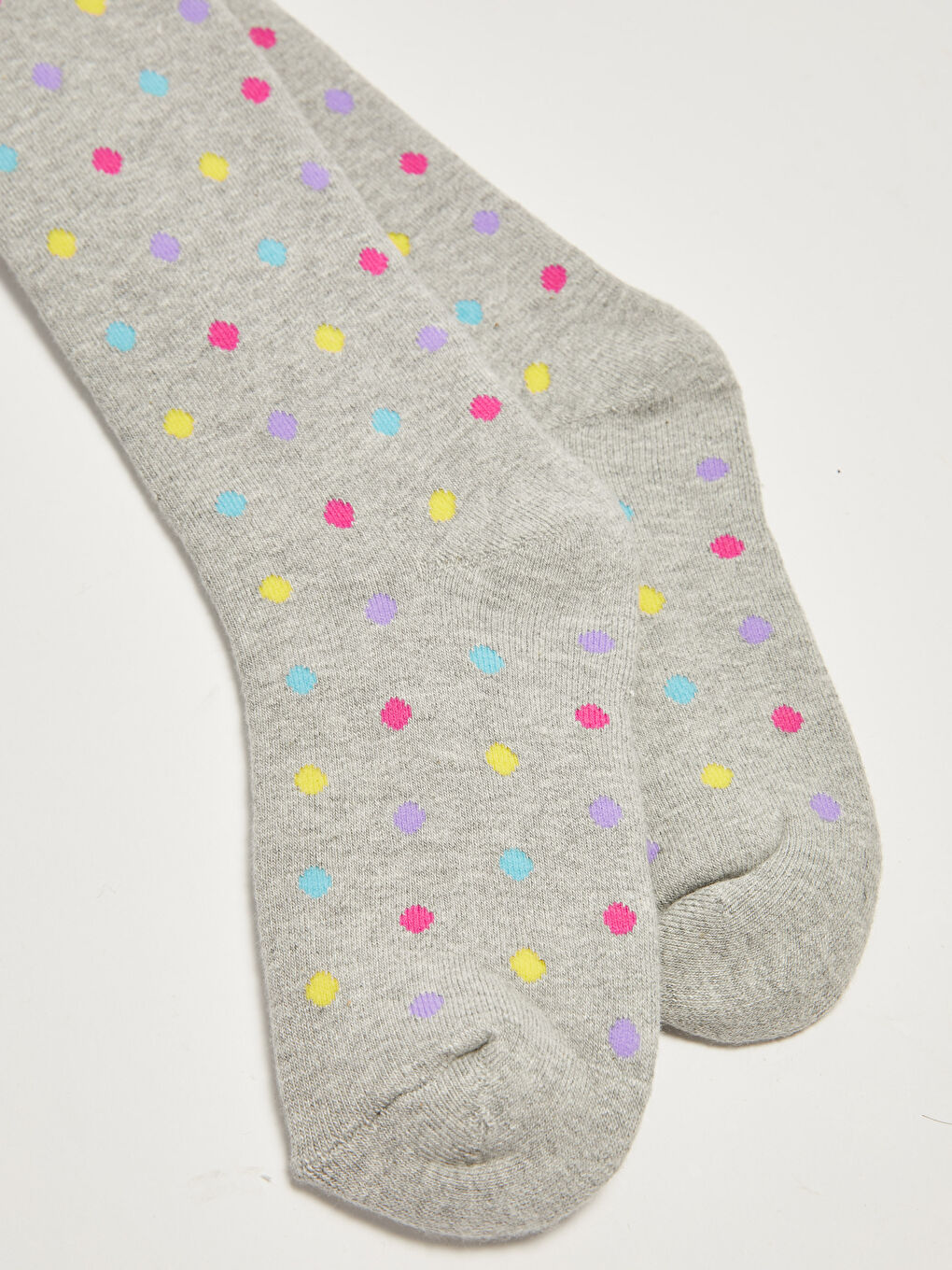 Колготки в горошек для девочек толстые-1