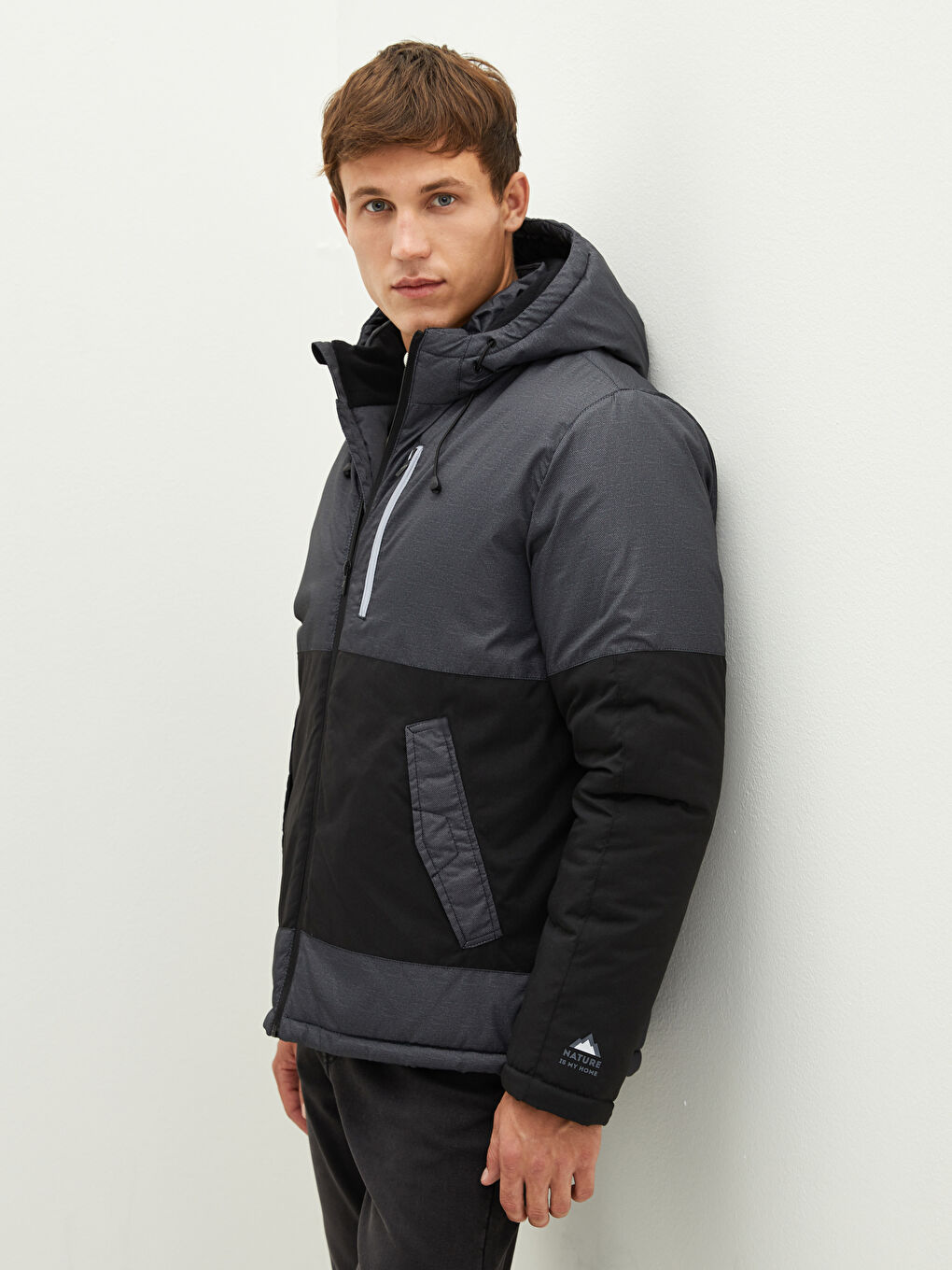 Standard Fit Hooded Men's Coat-2