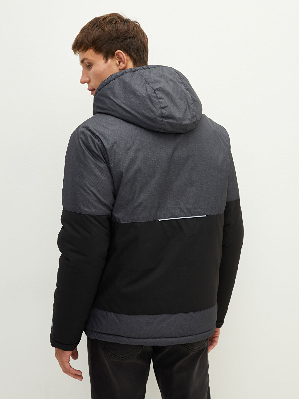 Standard Fit Hooded Men's Coat-6