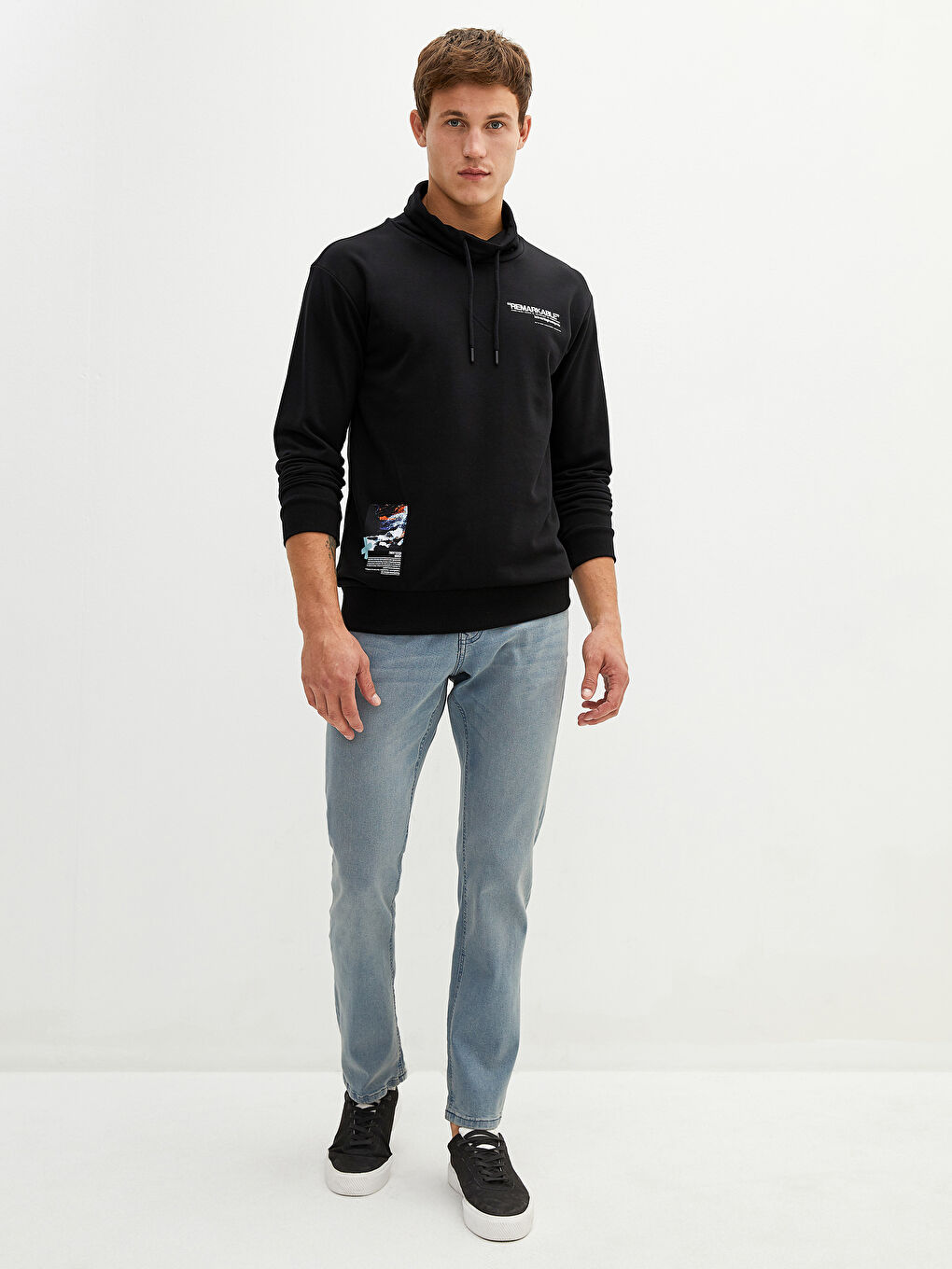 Long Sleeve Printed Men's Sweatshirt-3