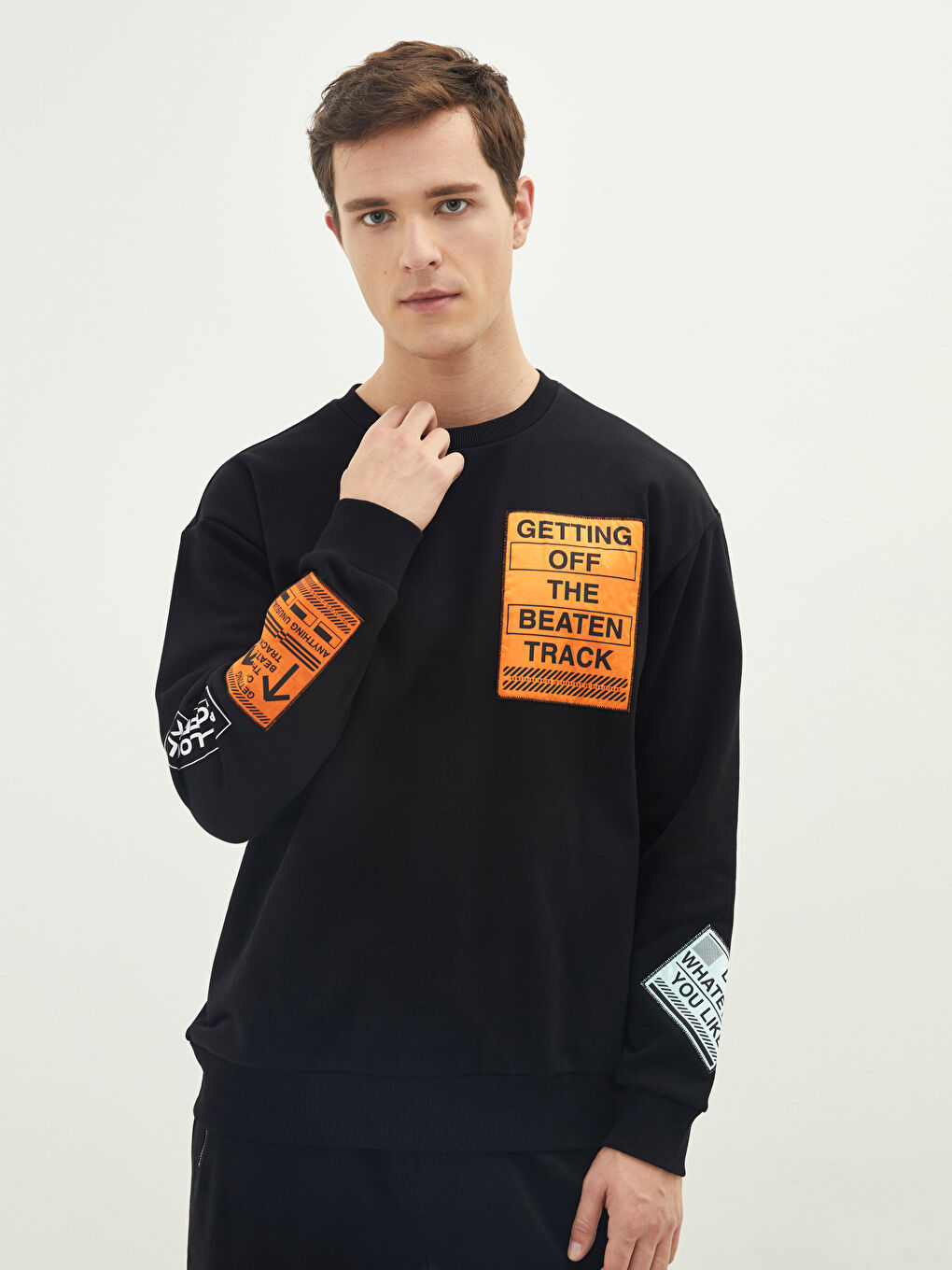 Muškarac CRNA Majica s kapuljačom/Dukserica-1