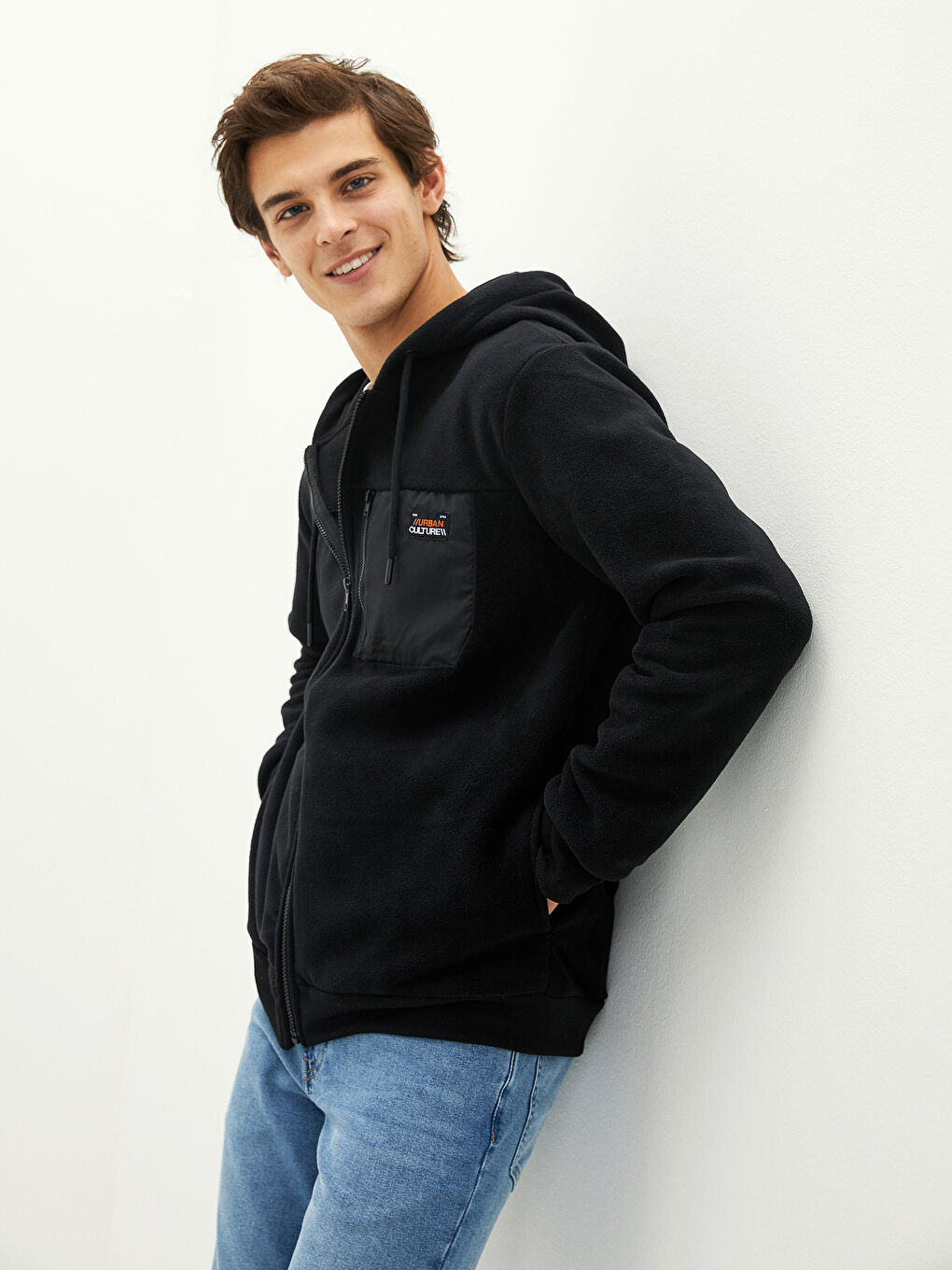 XSIDE Sweat Zippé Épais à Capuche et Manches Longues pour Hommes -W19397Z8-CVL