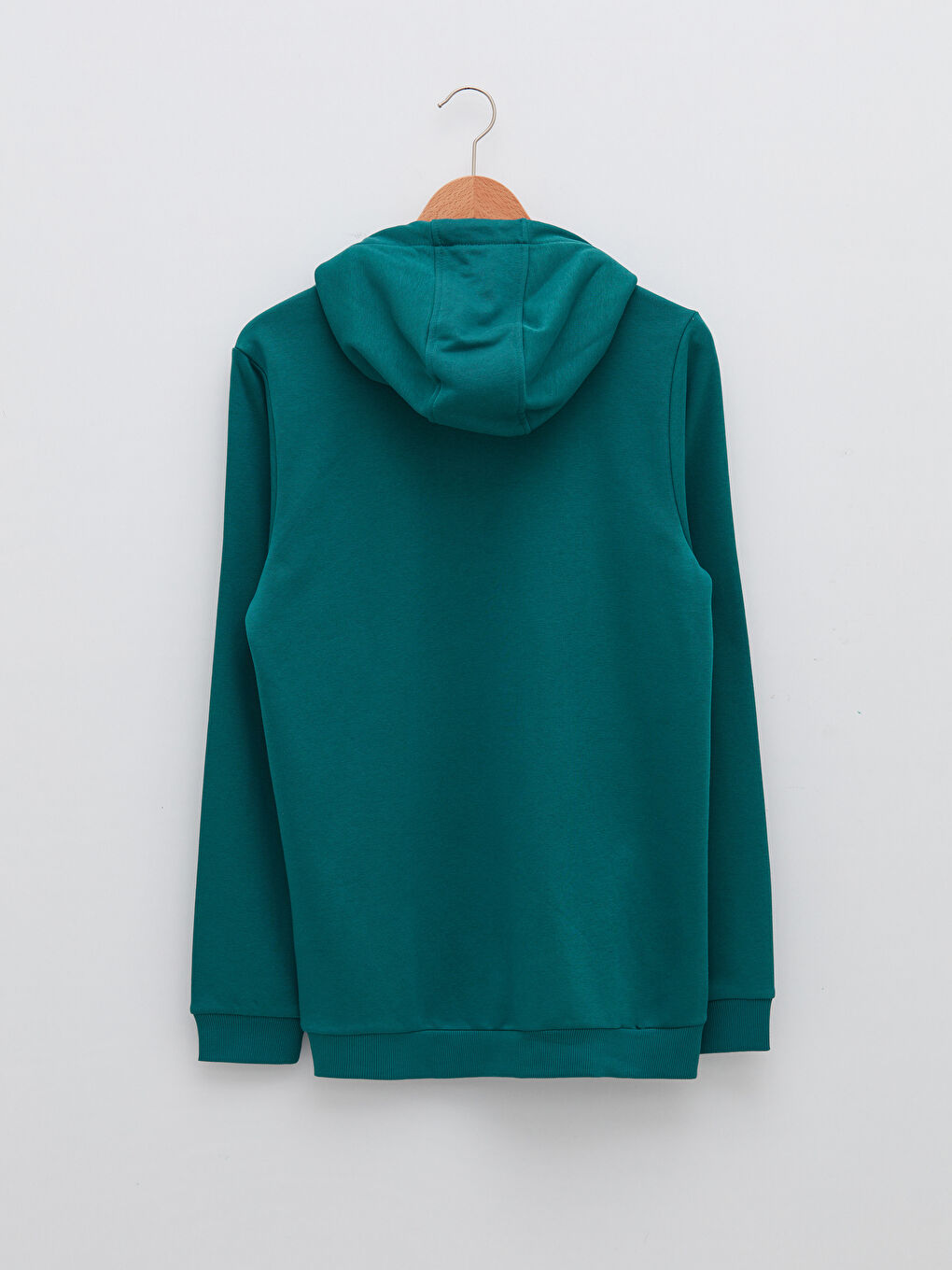 LCW Casual Mat Yeşil Uzun Kollu Baskılı Erkek Hoodie - 6