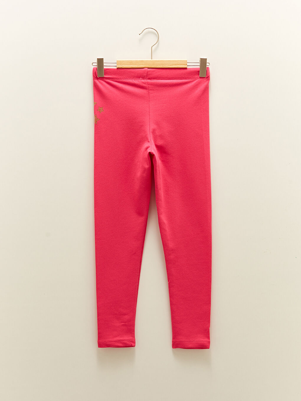 Elastic Waist Printed Cotton Girl Long Tights-1