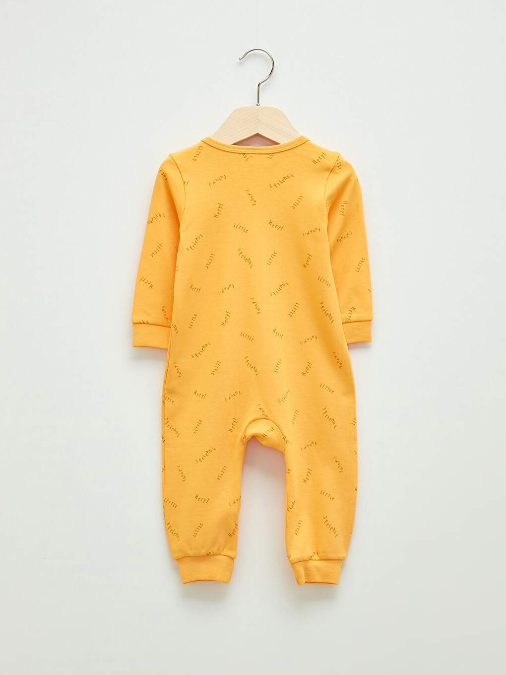 Crew Neck Long Sleeve Printed Baby Boy Zipper Jumpsuit-1