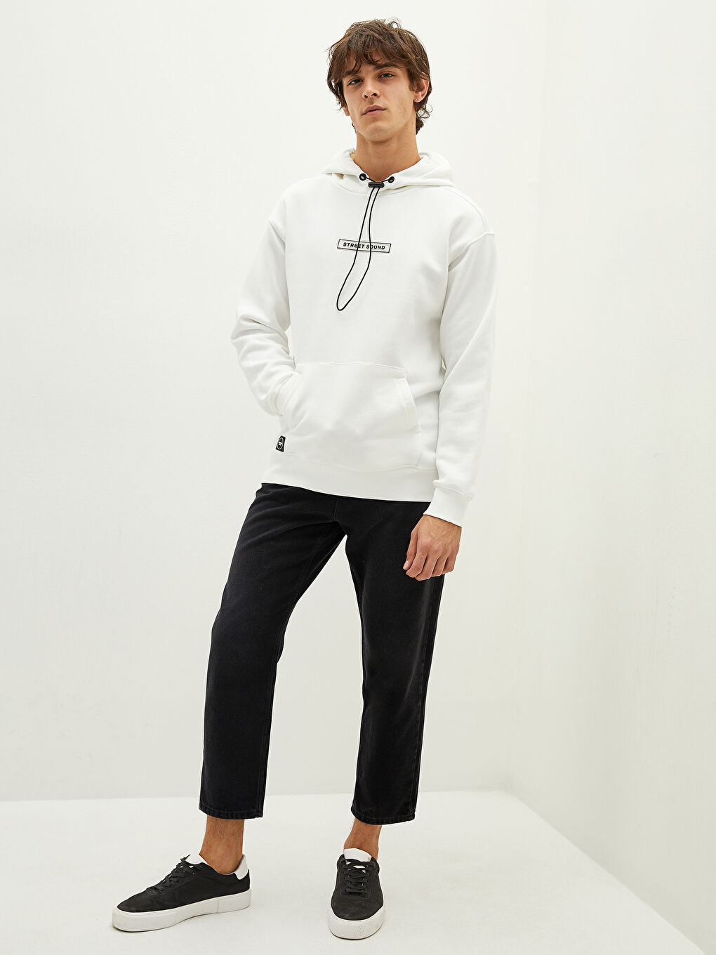 Long Sleeve Printed Thick Men's Thick Hoodie-6