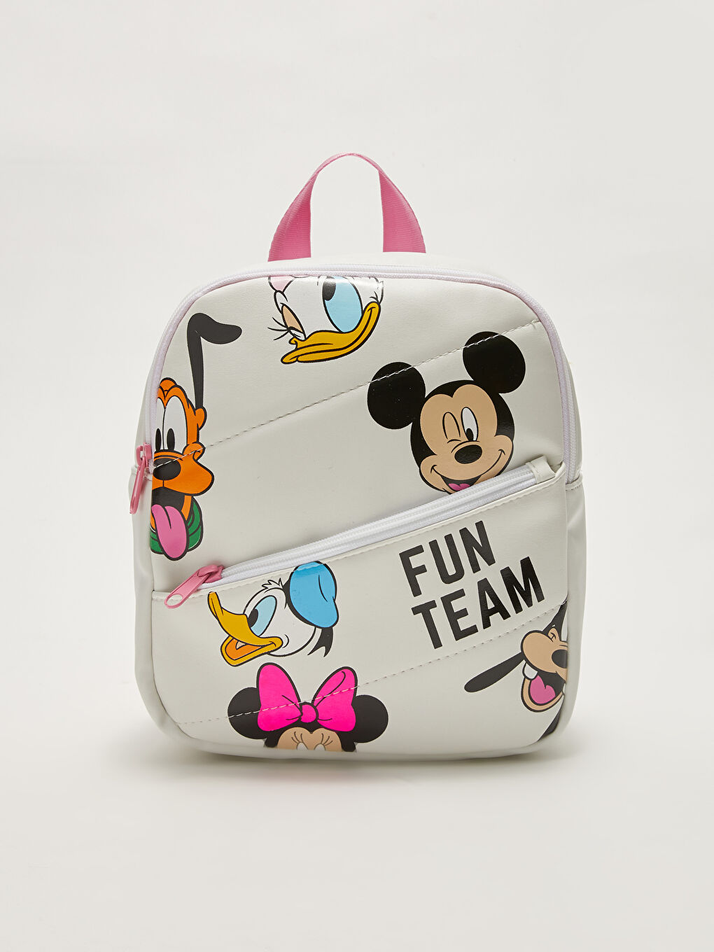 Beyaz Mickey ve Minnie Mouse Lisanslı Kız Çocuk Sırt Çantası