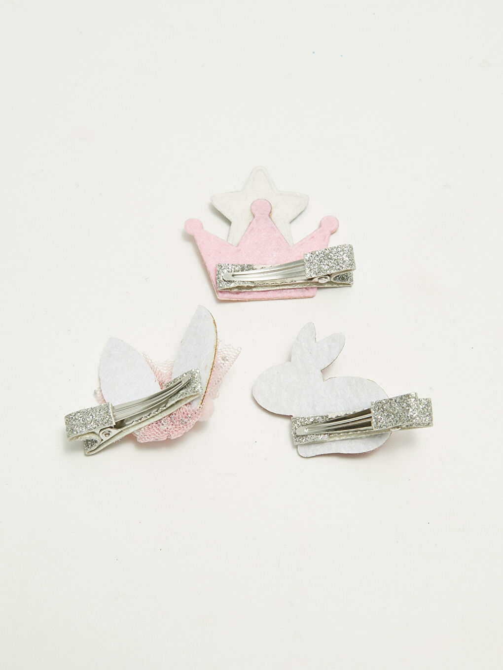 Қыздардың жылтыр шаш қыстырғышы 3 данадан тұратын-1