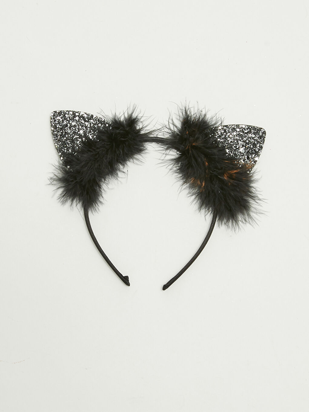 تاج على شكل قطة بتفاصيل قطيفة للبنات