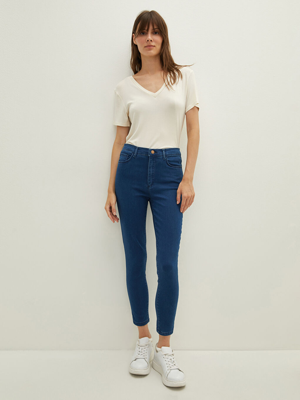 Mavi Yüksek Bel Mercury Skinny Fit Cep Detaylı Kadın Jean Pantolon-2