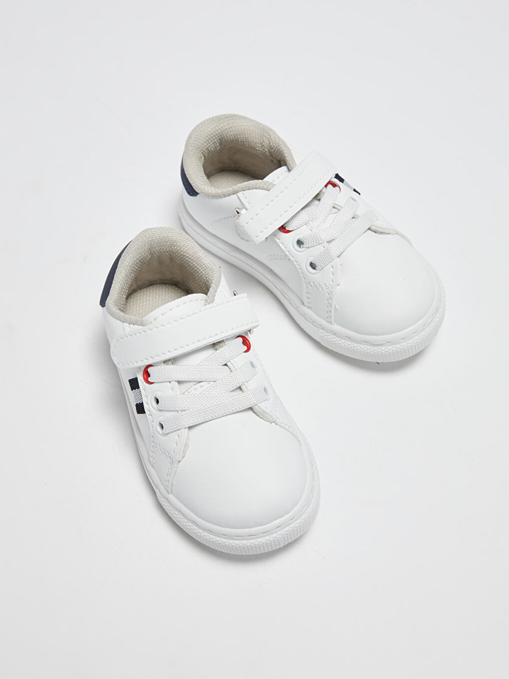 Beyaz Cırt Cırtlı Erkek Bebek Günlük Spor Ayakkabı-2
