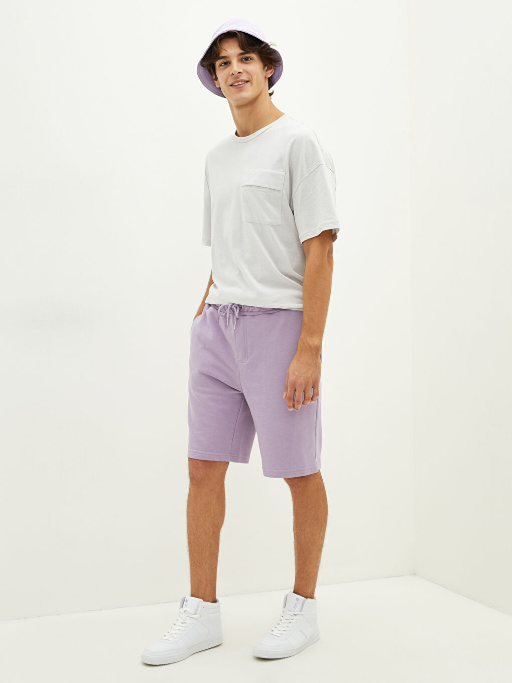 XSIDE Slim Fit Örme Erkek Şort -W19648Z8-RUZ