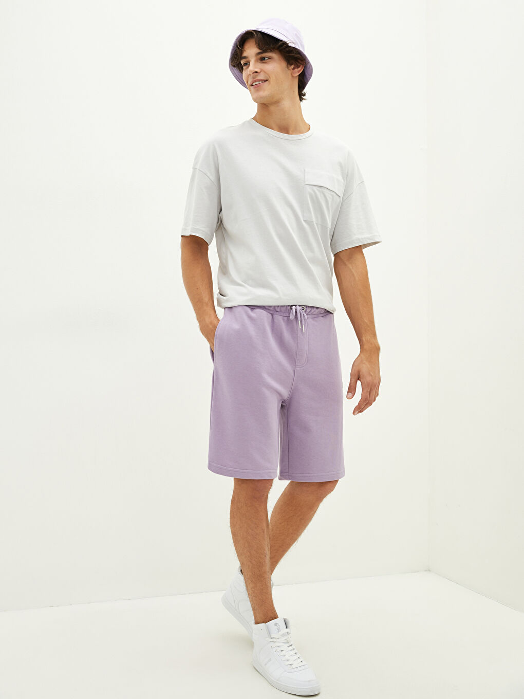 XSIDE Slim Fit Örme Erkek Şort -W19648Z8-RUZ
