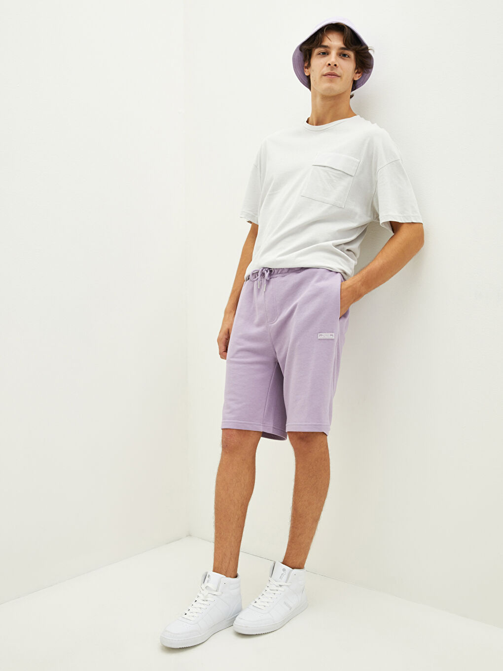 XSIDE Slim Fit Örme Erkek Şort -W19648Z8-RUZ