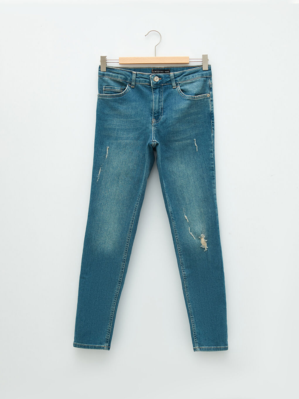 LCW Jeans Normal Waist Mercury Skinny Fit Women's Rodeo Jean Trousers with Pocket Detail -W19687Z8-507