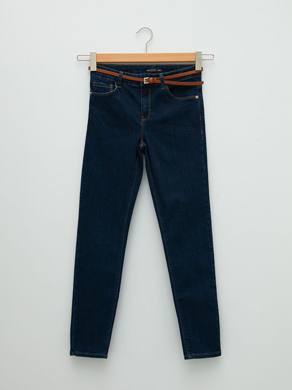 Normal Waist Mercury Skinny Fit Women's Rodeo Jean Trousers with Pocket Detail-4