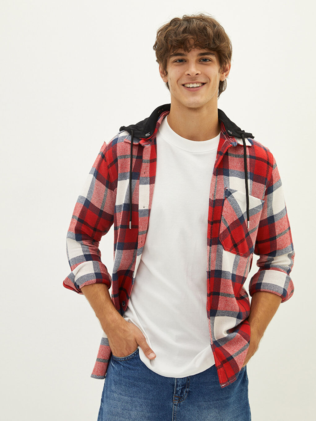 XSIDE Regular Fit Long Sleeve Plaid Men's Flannel Shirt