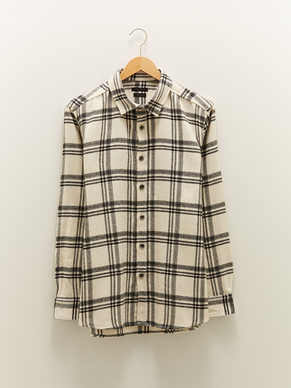 قميص فلانيل رجالي بنقشة مربعات وأكمام طويلة وقصة عادية-6