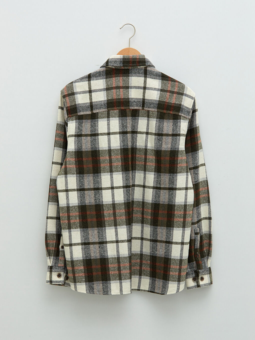 XSIDE Regular Fit Long Sleeve Plaid Men's Flannel Shirt -W19714Z8-LMU