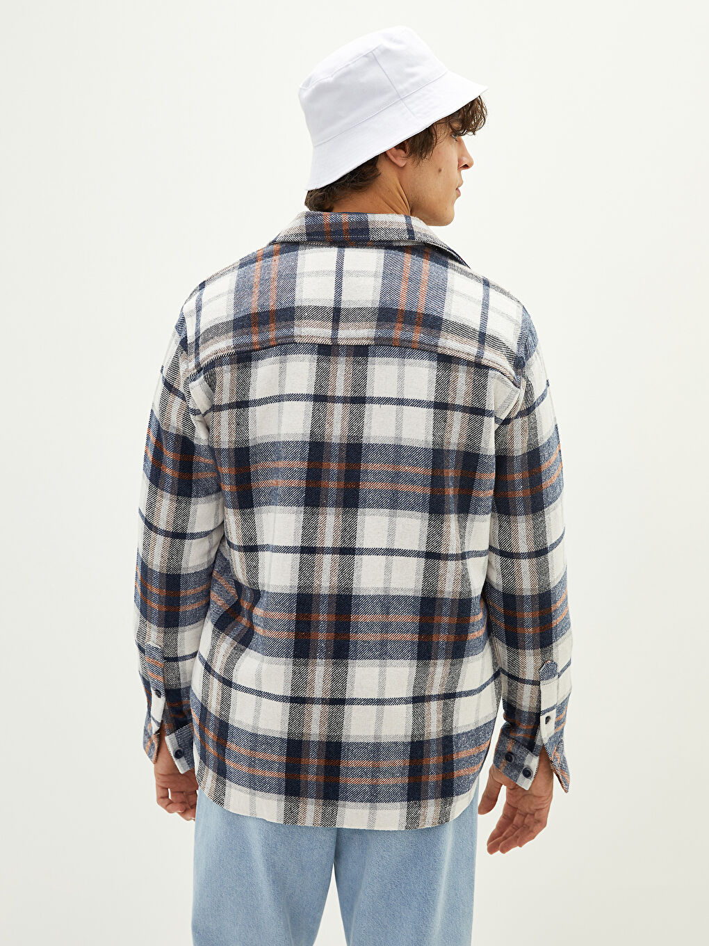 İndigo Regular Fit Uzun Kollu Ekose Erkek Oduncu Gömlek-4