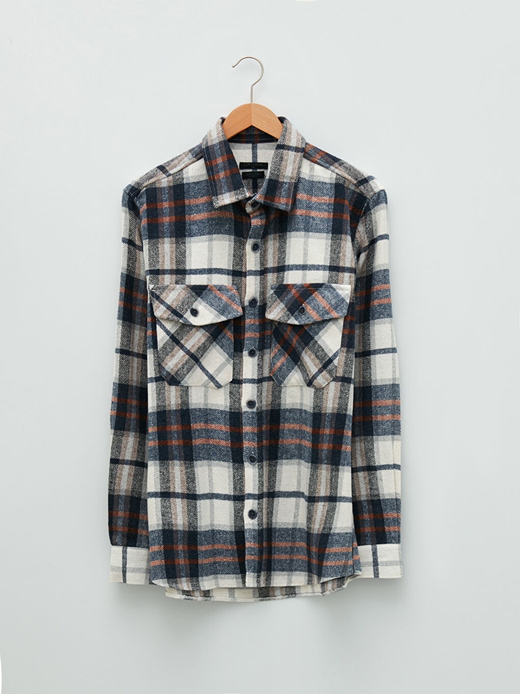 İndigo Regular Fit Uzun Kollu Ekose Erkek Oduncu Gömlek-5