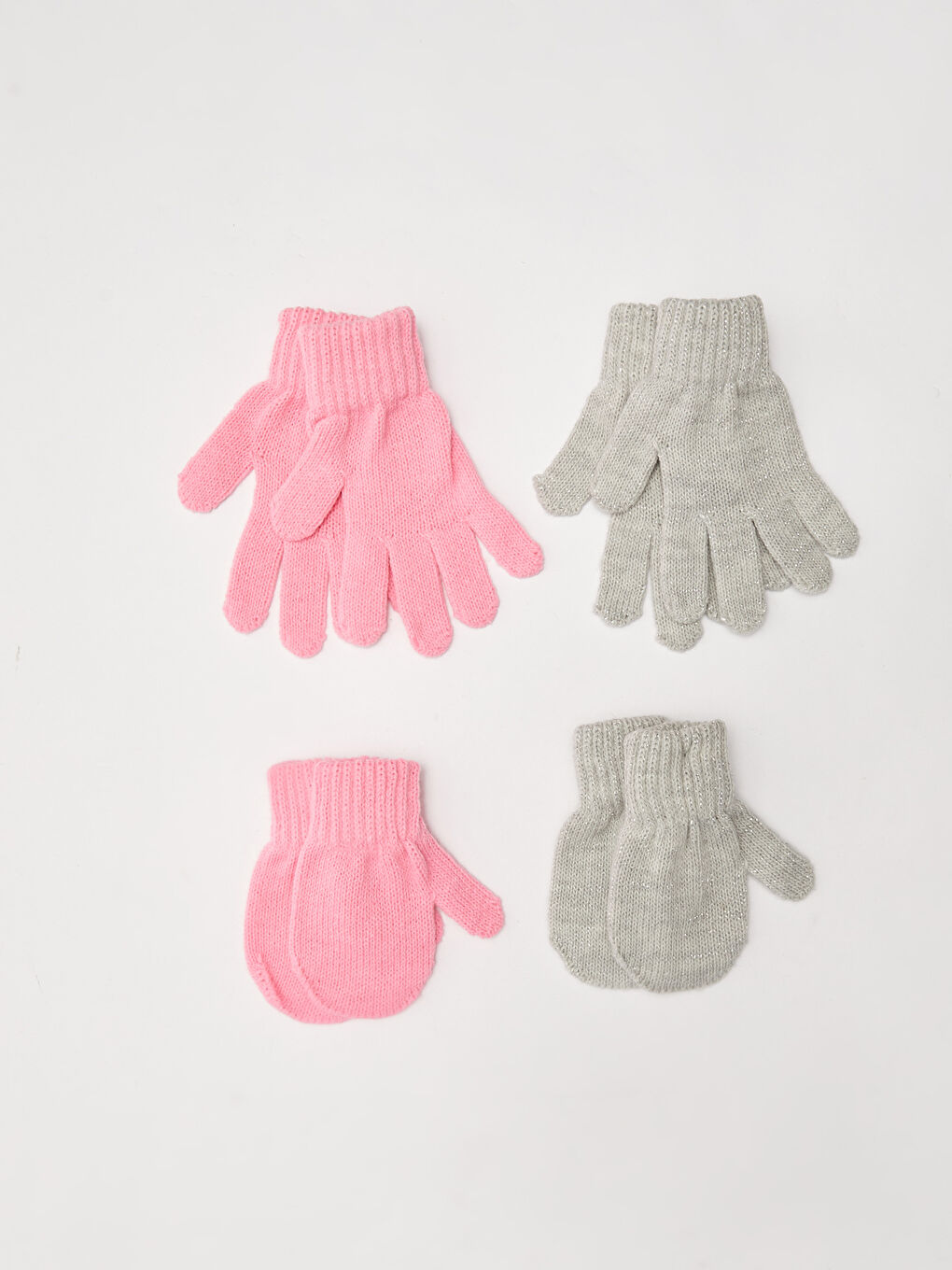 LCW baby Basic Baby Girls' Knitwear Gloves 2 Pack -W19723Z1-CT3