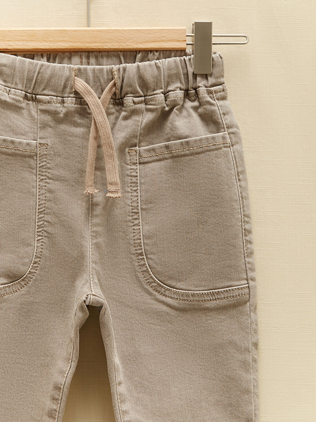 Yeşil Beli Lastikli Erkek Bebek Jean Pantolon-2