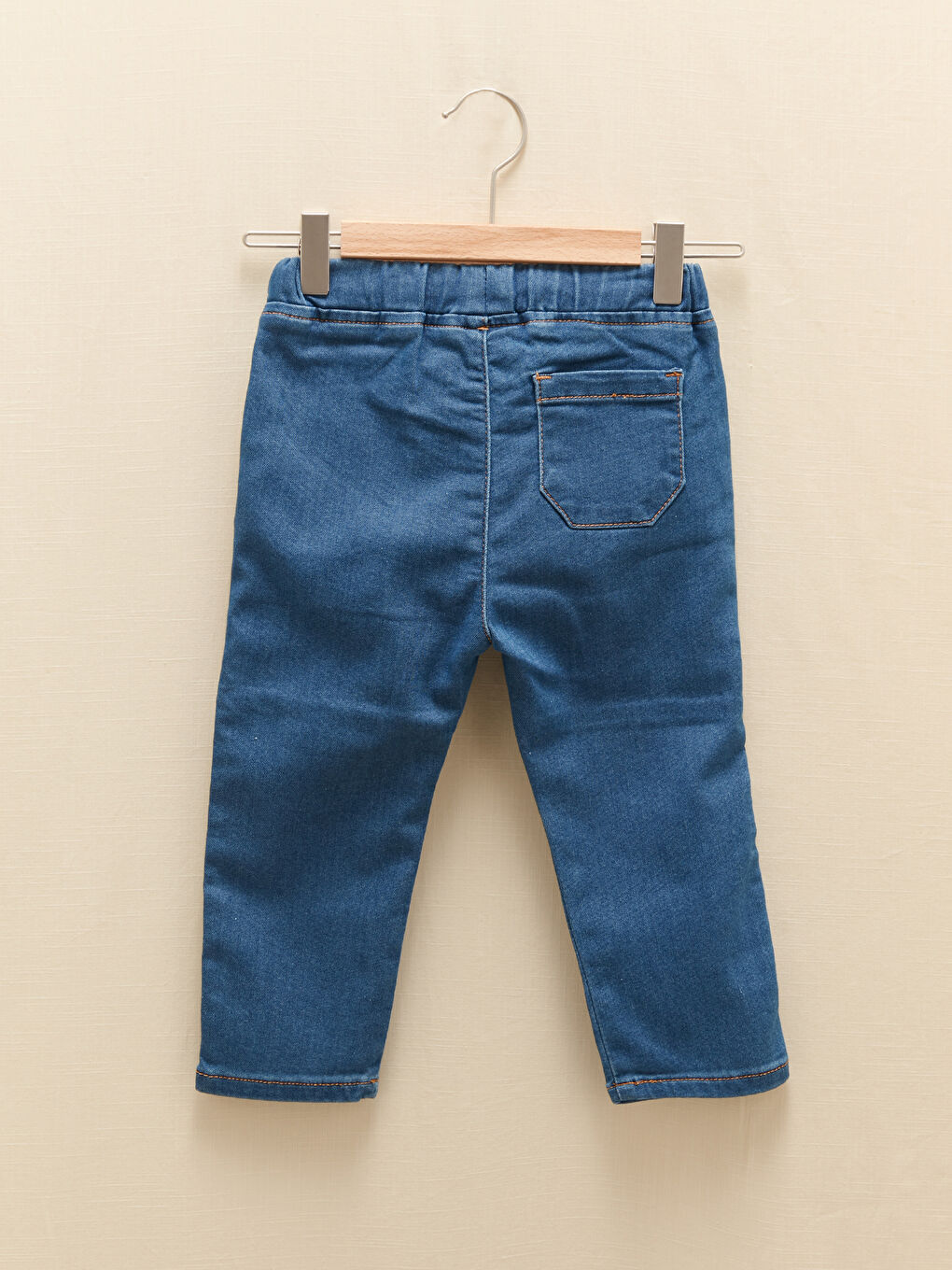 Elastic Waist Printed Baby Boy Denim Trousers-2