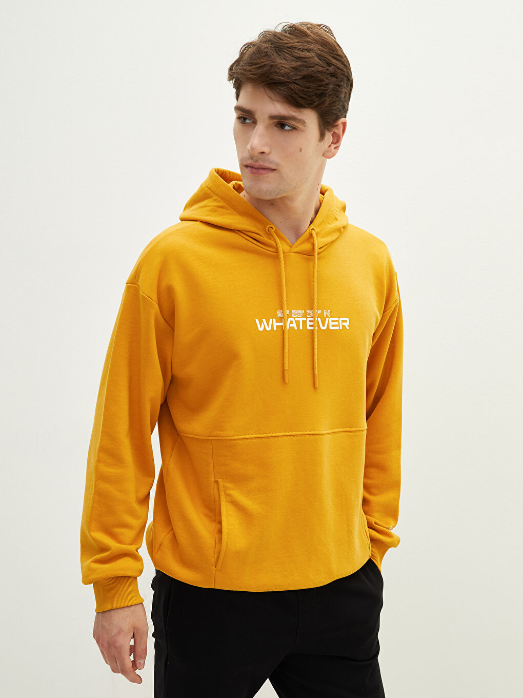 Long Sleeve Printed Men's Hoodie-1