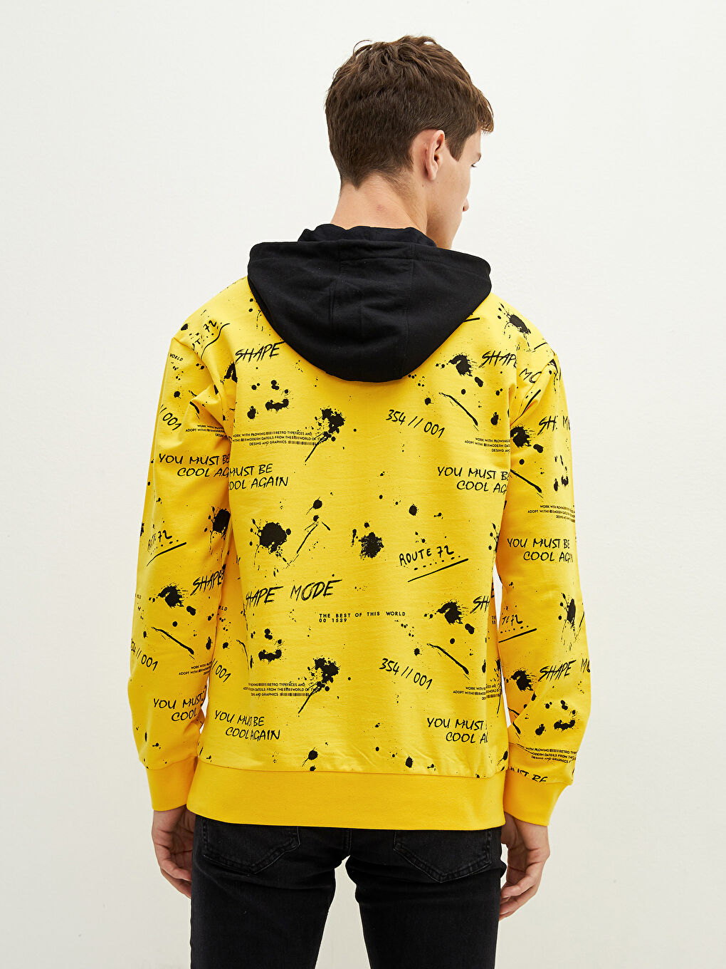 Long Sleeve Printed Men's Hoodie -W19779Z8-PNQ